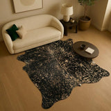 Premium Black Salt & Pepper Genuine Cowhide Rug Price in Pakistan | Natural Cow Skin Leather Carpet
