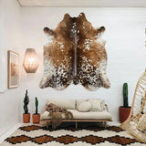 Brown & White Speckled Cow Hide Rug | Genuine Cowhide Rug | Cow Hide Rug Price in Pakistan