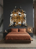 Speckled Brown & White Cowhide Rug in Pakistan | Luxury Natural Cow Skin Carpet
