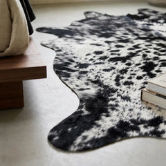 Premium Black & White Speckled Cow Hide Rug | Genuine Salt & Pepper Cowhide Rug | Cow Hide Rug Price in Pakistan | Natural Cow Skin Carpet