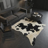 Premium Black & White Genuine Cowhide Rug Price in Pakistan | Natural Cow Skin Leather Carpet