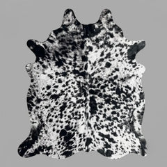 Premium Black & White Speckled Cow Hide Rug | Genuine Salt & Pepper Cowhide Rug | Cow Hide Rug Price in Pakistan | Natural Cow Skin Carpet
