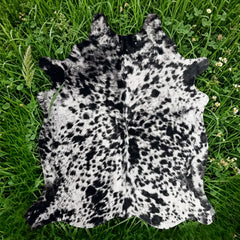 Premium Black & White Speckled Cow Hide Rug | Genuine Salt & Pepper Cowhide Rug | Cow Hide Rug Price in Pakistan | Natural Cow Skin Carpet