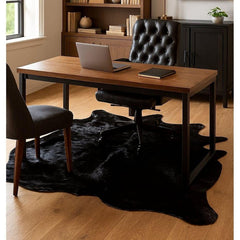 Luxury Solid Black Cow Hide Rug | Genuine Black Cowhide Rug | Cow Hide Rug Price in Pakistan