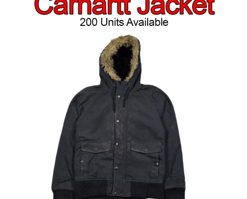 Black Carhartt wholesale jacket for UK thrift sellers