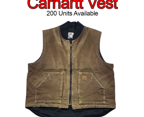 Used dark brown Carhartt Detroit vest for UK buyers