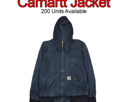Used blue Carhartt jacket Pakistan to UK export