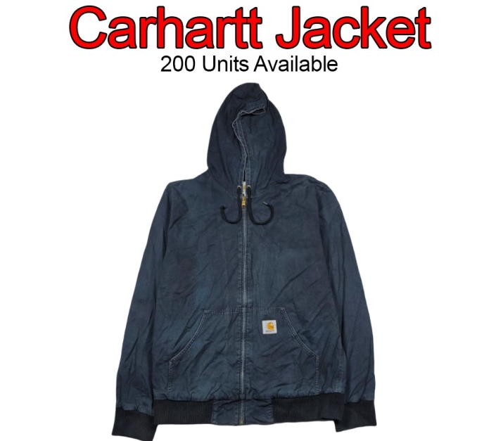 Used blue Carhartt jacket Pakistan to UK export