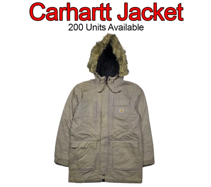 Used brown Carhartt Detroit jacket wholesale