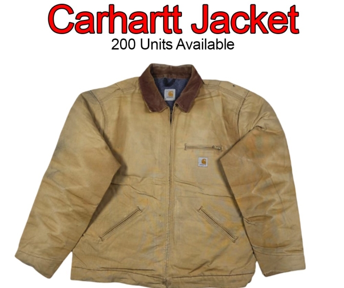 Used Carhartt jackets bulk bales for UK vintage shops