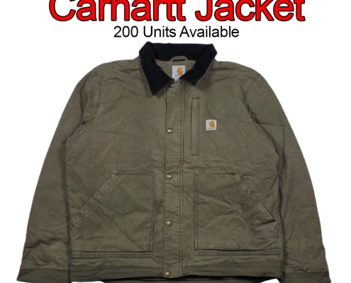 Carhartt jacket bale export to UK thrift stores