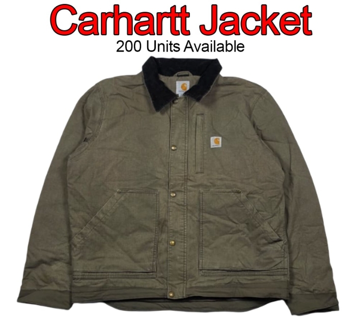 Carhartt jacket bale export to UK thrift stores